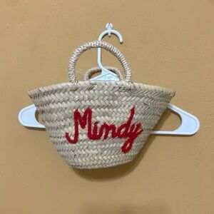 Moroccan Beach basket with Mindy engraved